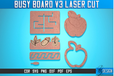 Busy Board Laser Cut SVG | Baby Game Laser Cut SVG Design | CNC Files