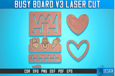 Busy Board Laser Cut SVG | Baby Game Laser Cut SVG Design | CNC Files