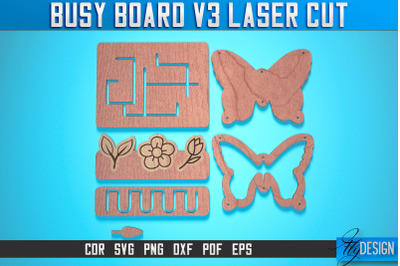 Busy Board Laser Cut SVG | Baby Game Laser Cut SVG Design | CNC Files