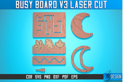 Busy Board Laser Cut SVG | Baby Game Laser Cut SVG Design | CNC Files