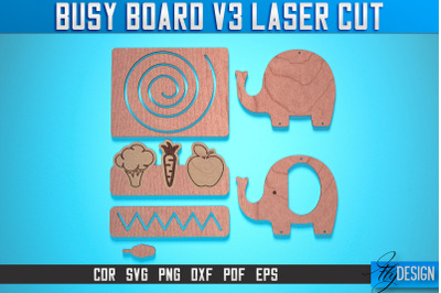 Busy Board Laser Cut SVG | Baby Game Laser Cut SVG Design | CNC Files