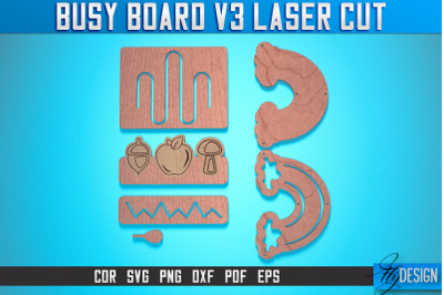 Busy Board Laser Cut SVG | Baby Game Laser Cut SVG Design | CNC Files