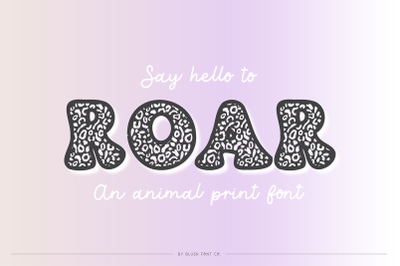 ROAR Retro Animal Leopard Print Font