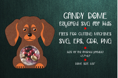 Dachshund Candy Dome | Paper Craft Template
