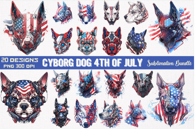 Cyborg Dog 4th of July Bundle