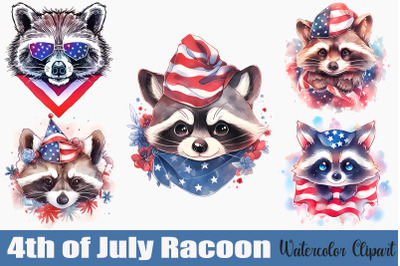 Cute Racoon 4th of July Bundle