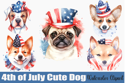 Cute Dog 4th of July Sublimation Bundle