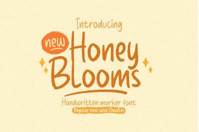 Honey Blooms  Handwritten Marker Font