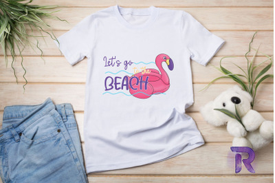 Let&#039;s go to the Beach Flamingo