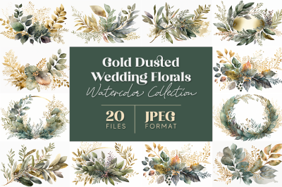 Gold Dusted Wedding Florals Collection