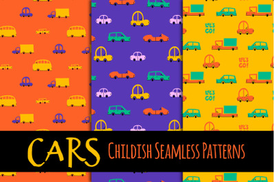 Cars Seamless Patterns &amp; Papers