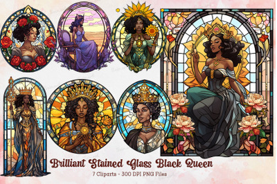 Brilliant Stained Glass Black Queen