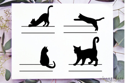 Cat Monogram SVG Cut File | Cat Silhouette SVG Cut File