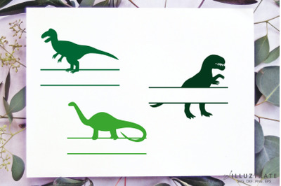 Dinosaur Monogram SVG Cut File | Dinosaur Split Monogram