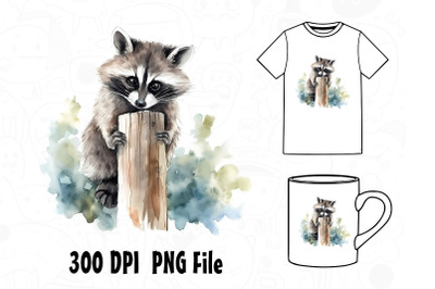 Raccoon Watercolor 16