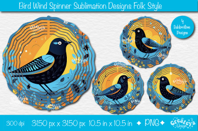 Bird wind spinner| Wind spinner bird sublimation bundle PNG