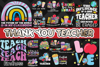 Thank you Teacher Bundle SVG 20 designs