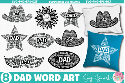 Dad Word Art SVG Bundle