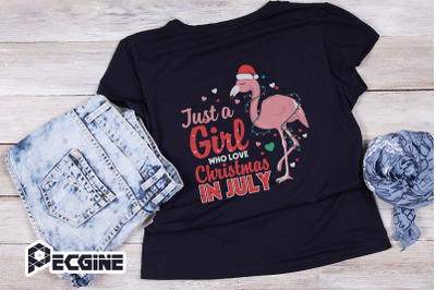 Girl Loves Christmas in July Flamingo