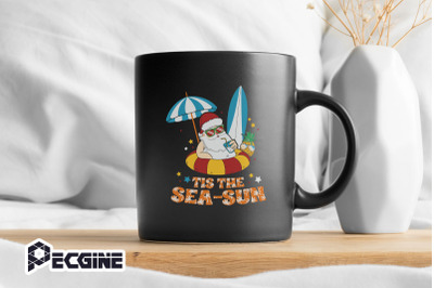 Santa Surf Coconut Float Tis the Sea Sun