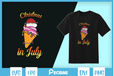 Christmas in July Ice Cream Popsicle