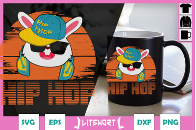 Hip Hop Bunny Retro Hiphop