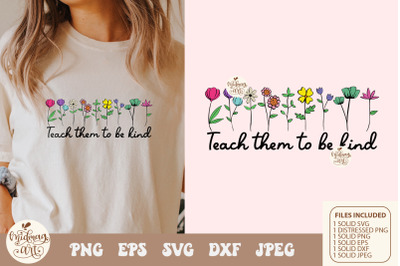 Teach them to be kind Png Svg, Teacher PNG
