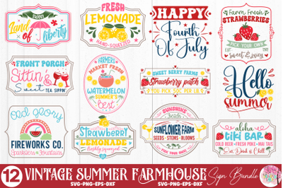 Farmhouse Summer Signs SVG Bundle