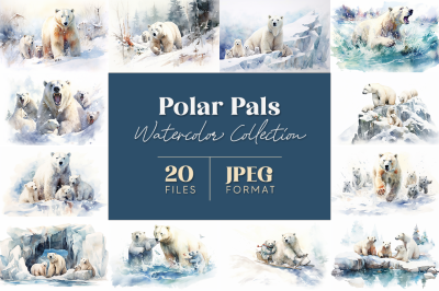 Polar Pals Watercolor Collection