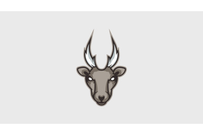 Deer head logo cartoon design abstract vector template