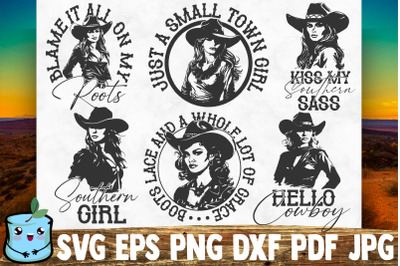 Southern Girl sVG Bundle - Cowgirl SVG Cut Files