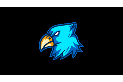 Eagle head logo cartoon design abstract vector template