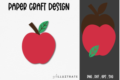 Apple Paper Crafting SVG Cut File | Apple Paper Cutting Design