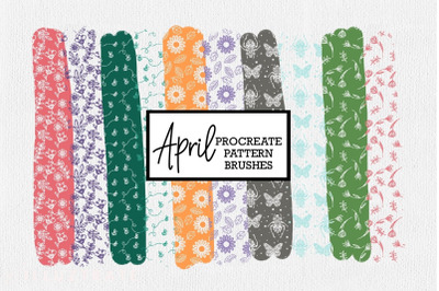 Spring Flowers Procreate Pattern Brushes | April