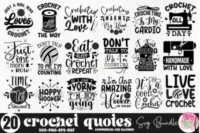 Crochet Quotes SVG Bundle