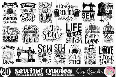 Sewing Quotes SVG Bundle