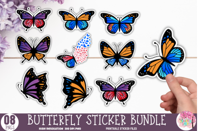 Butterfly Clipart Sticker Bundle