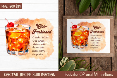 Old Fashioned Cocktail Recipe | Kitchen Towel Sublimation
