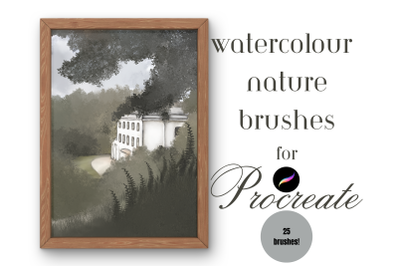 Procreate Watercolour Nature / Foliage Brushes X 25