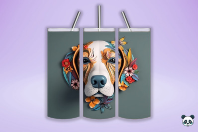 3D Beagle Tumbler Wrap 1