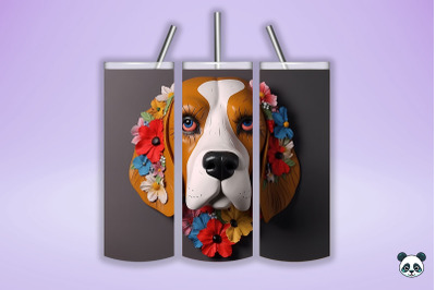 3D Beagle Tumbler Wrap