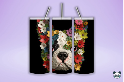 3D Boston Terrier Tumbler Wrap