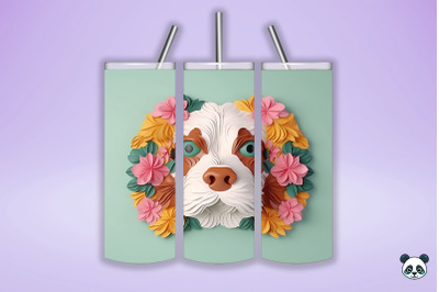 3D Spaniel Dog Tumbler Wrap