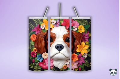 3D Spaniel Dog Tumbler Wrap