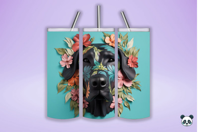 3D Great Dane Tumbler Wrap