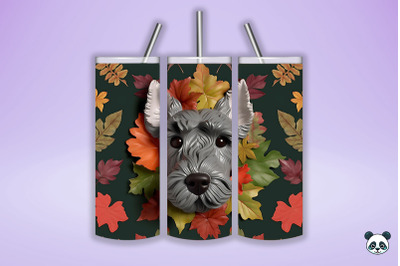 3D Miniature Schnauzer Tumbler Wrap 1