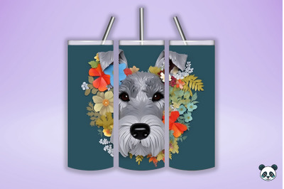 3D Miniature Schnauzer Tumbler Wrap 2