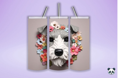 3D Miniature Schnauzer Tumbler Wrap 3