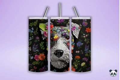 3D Miniature Schnauzer Tumbler Wrap