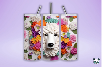 3D Poodle Tumbler Wrap 1